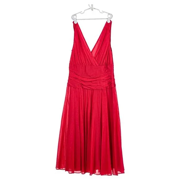 open lace back dress Monsoon Women's Red Long Sleeve Velvet Dress  Preworn